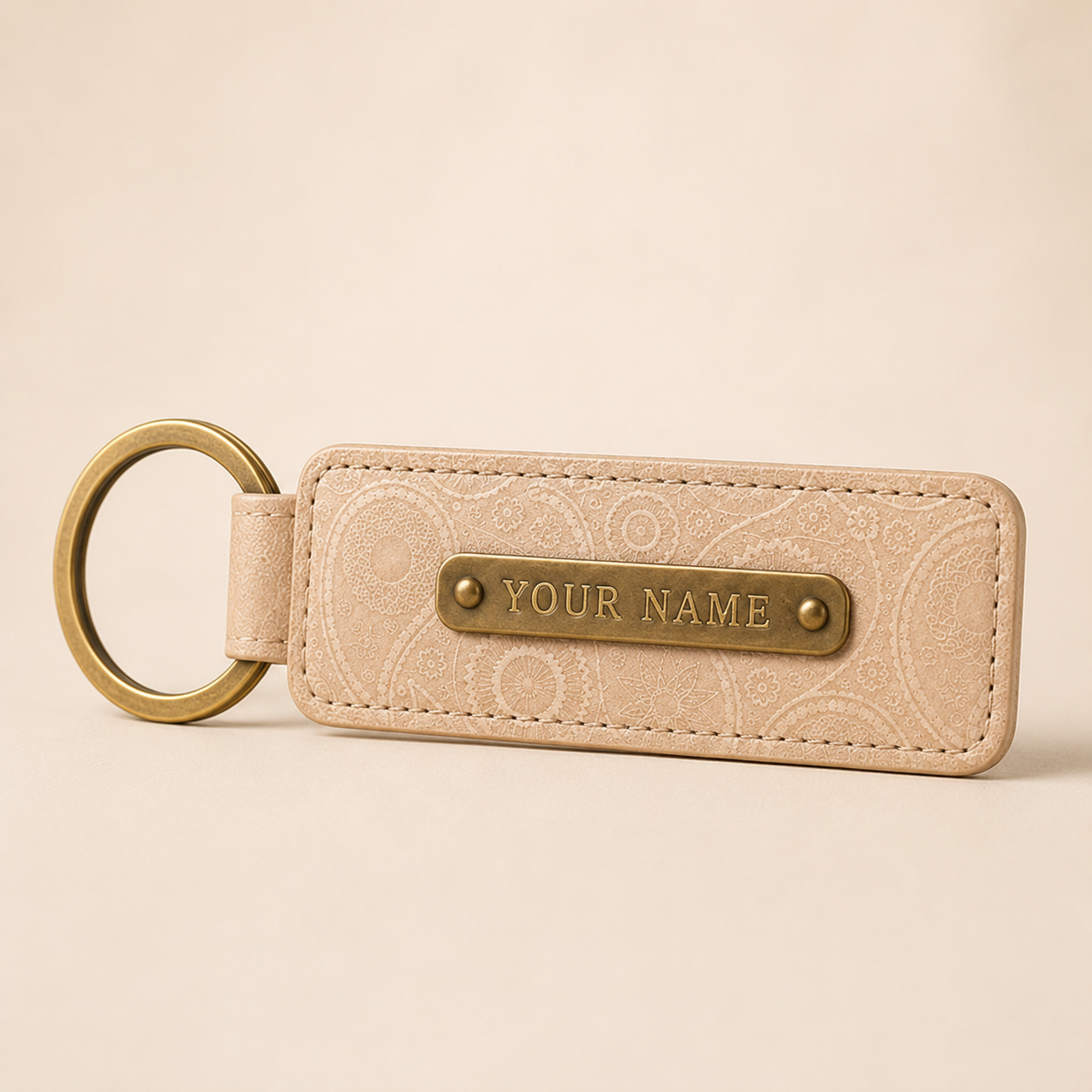 Customized Keychain - Beige