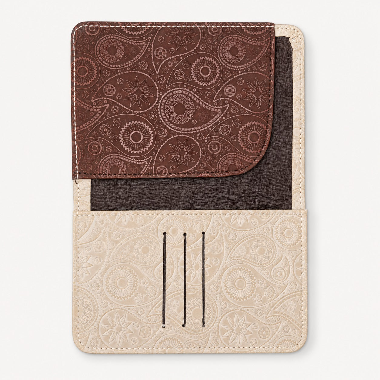 Personalized Passport Cover with Custom Name Tag & Airplane Charm - Brown
